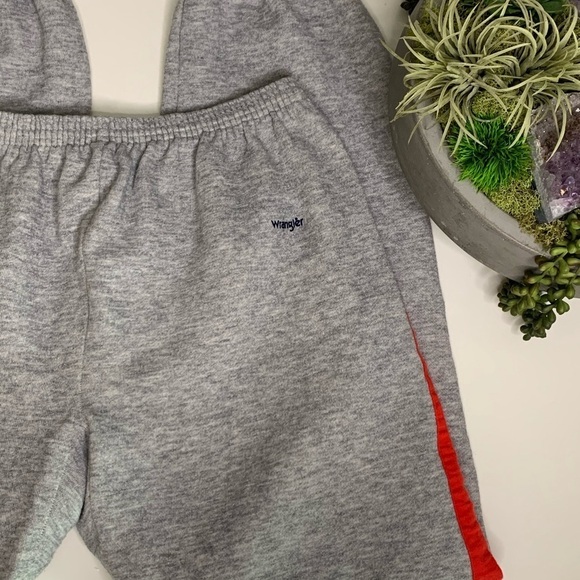 Wrangler Grey Men Red stripe casual sweatpants rear pocket men size xl - Picture 1 of 6